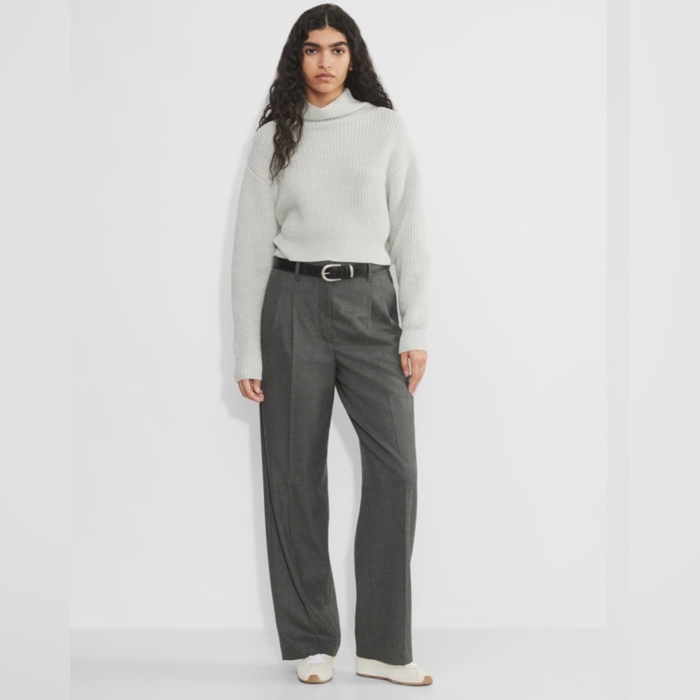 ARITZIA WILFRED 100% merino wool grey turtleneck sweater (S)